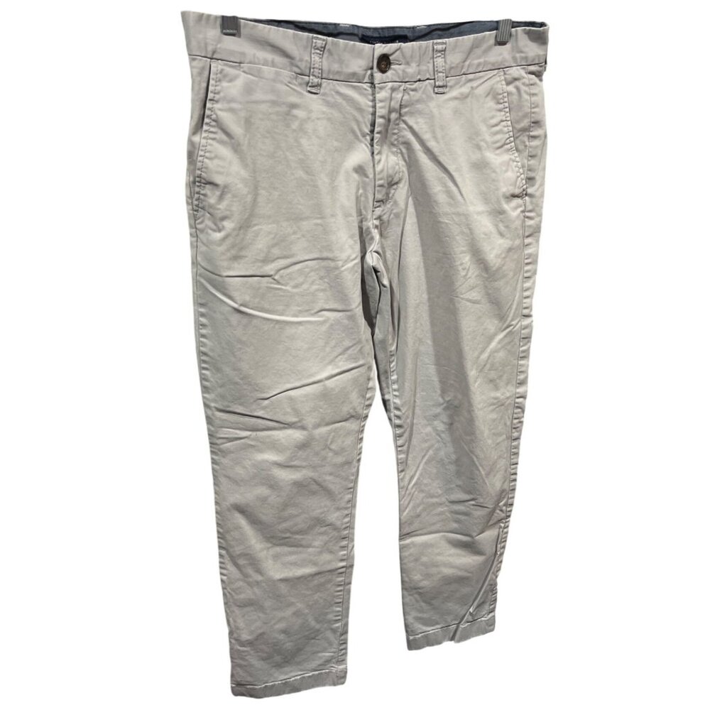 Tommy Hilfiger Tailored Fit Pants 32/30 Mens Light Gray Cotton Blend 21k